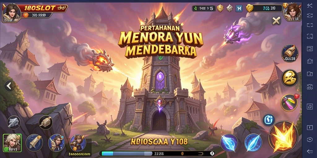 Gameplay menara pertahanan yang penuh aksi di 180SLOT.