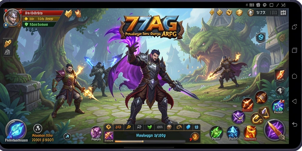Screenshot gameplay yang menunjukkan pertempuran seru dalam ARPG.