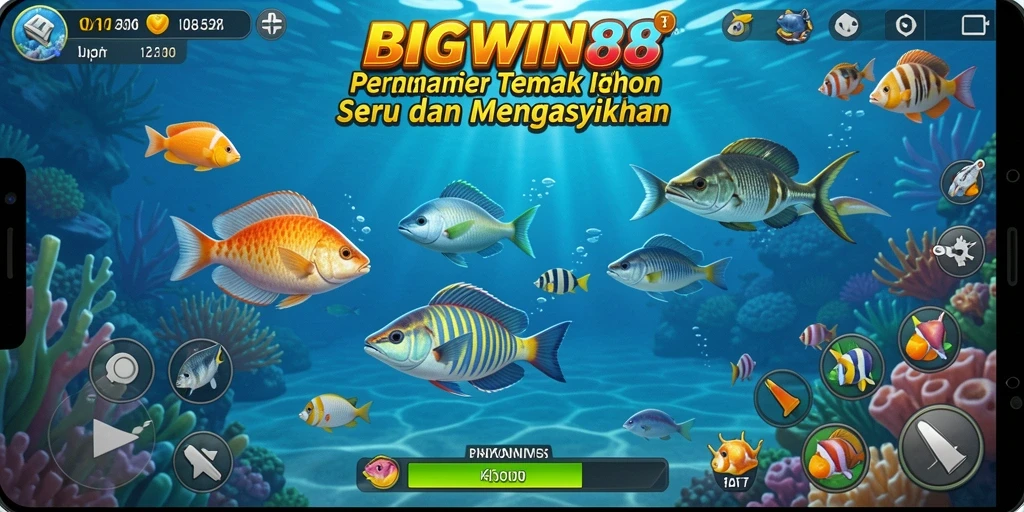 Screenshot utama BIGWIN88 dengan gameplay Tembak Ikan yang seru.