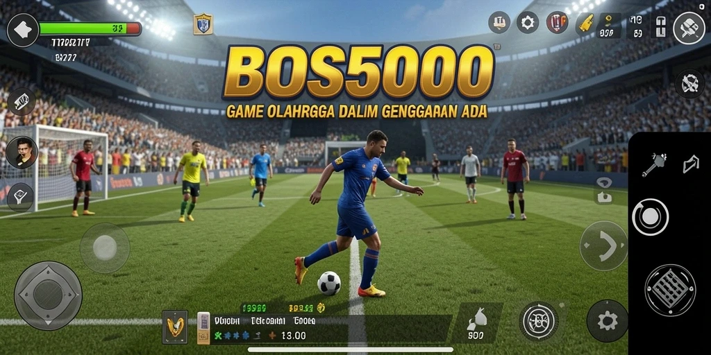 Screenshot menunjukkan aksi mendebarkan dalam game olahraga BOS5000.