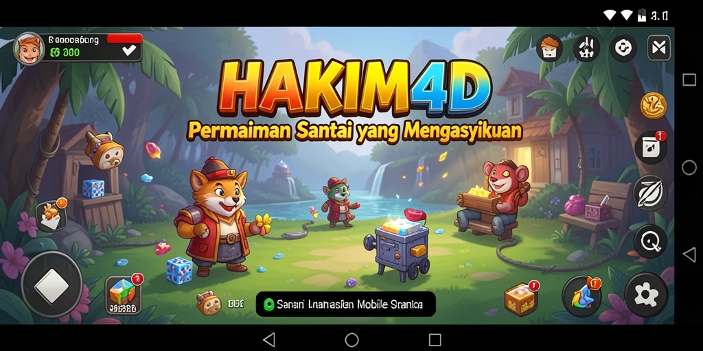 Tangkapan layar gameplay HAKIM4D yang penuh warna dan menarik.