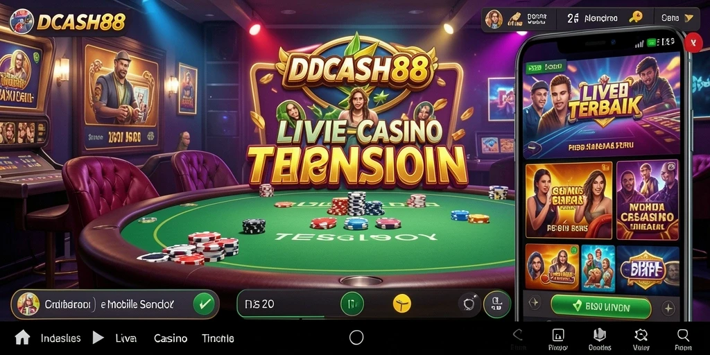 Tampilan gameplay Live Casino yang seru dan interaktif di IDCASH88.