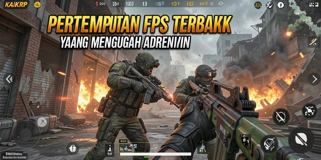 Gameplay seru dengan pertempuran FPS dalam KAKRP.