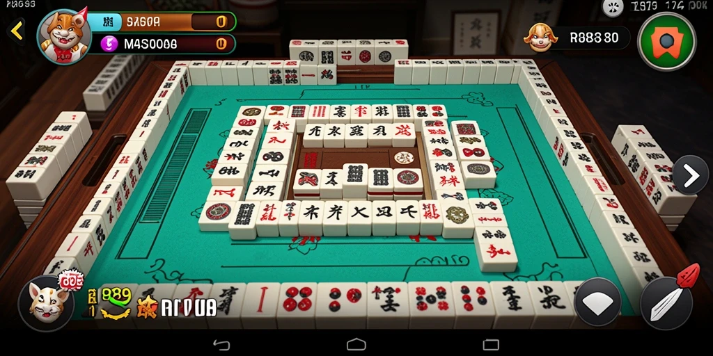Tampilan gameplay RI889 yang menampilkan tantangan Mahjong seru.