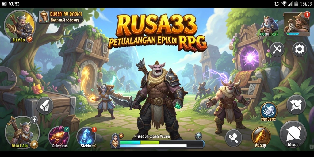 Screenshot menunjukkan aksi yang mendebarkan dalam gameplay RPG RUSA33.