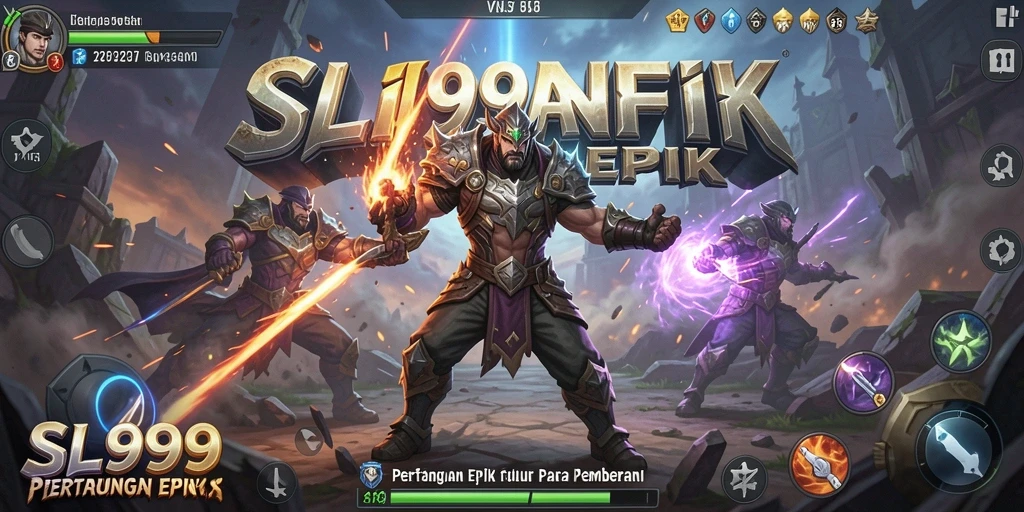 Tampilan menarik dari pertarungan di SL999 dengan efek visual yang dramatis.