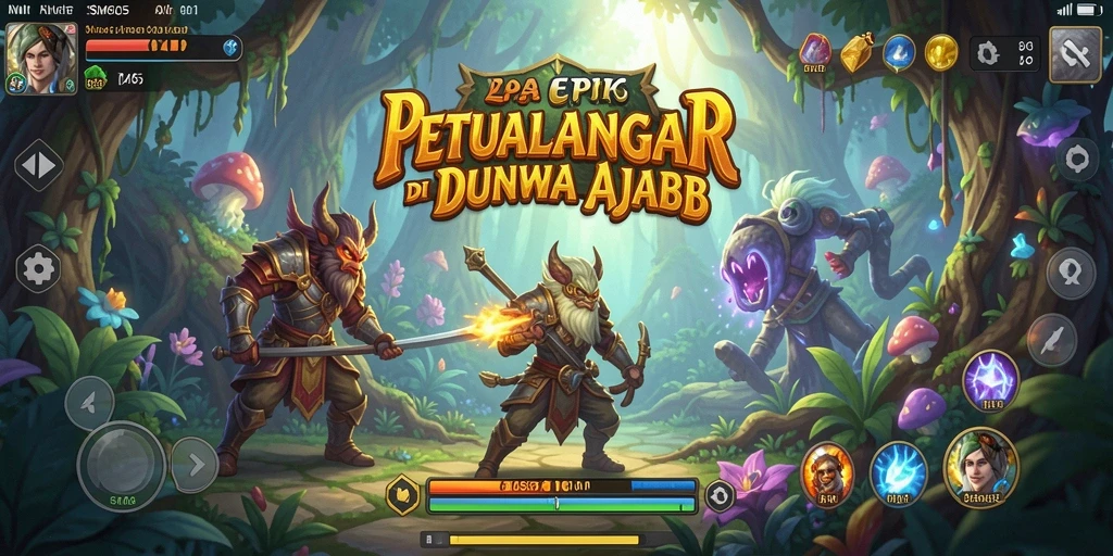 Screenshot gameplay menunjukkan petualangan mendebarkan dalam SM605.