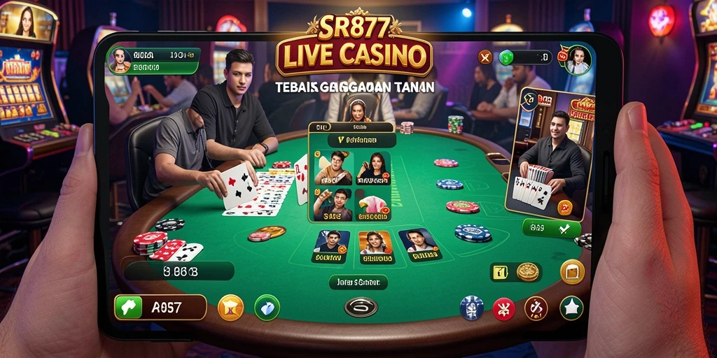 Tampilan gameplay Live Casino SR877 yang mendebarkan dan interaktif.
